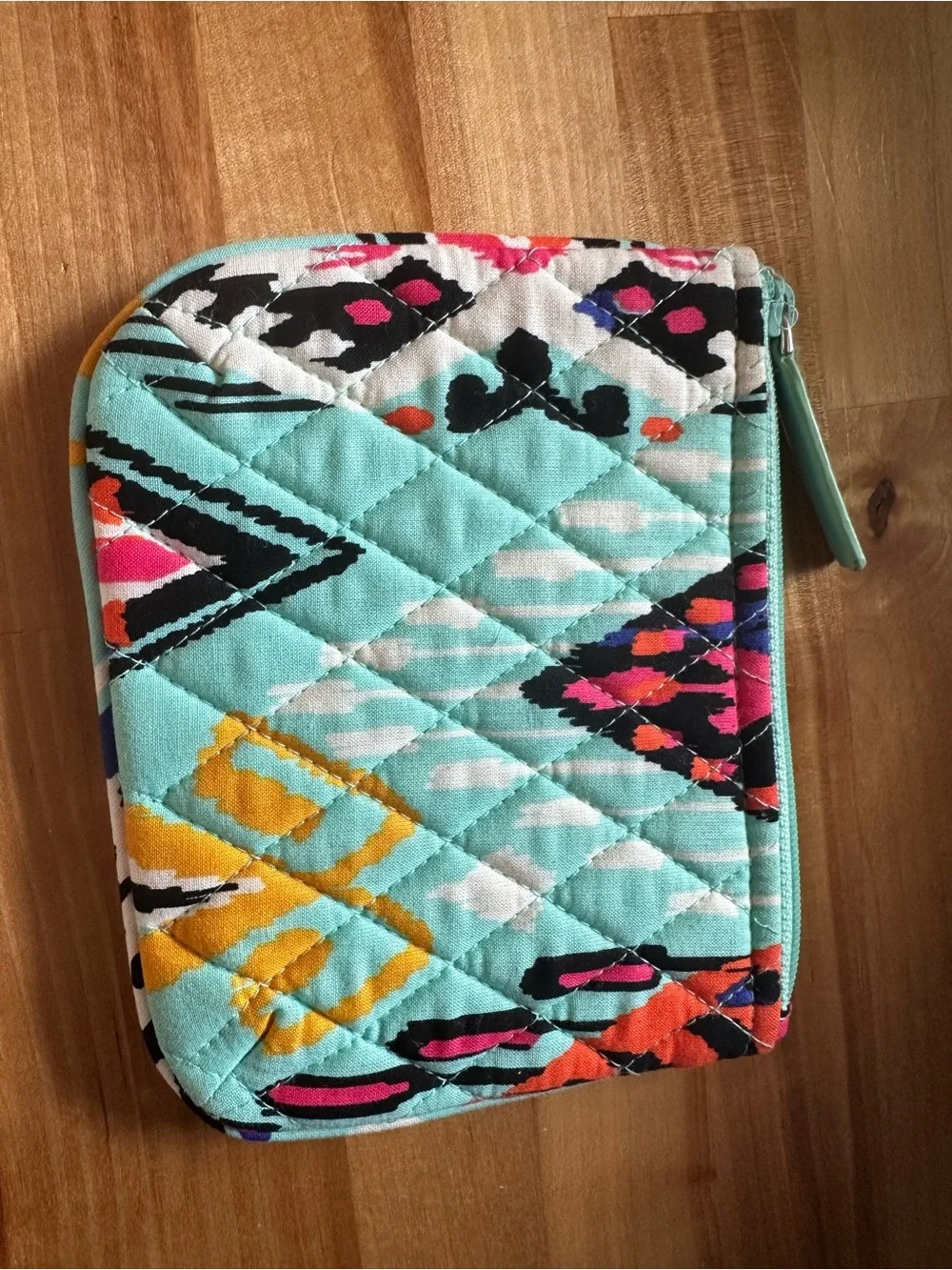 Vera Bradley Teal Quilted Small Zip Pouch